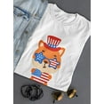 thumbnail image 3 of Cute Patriotic Baby Fox T-Shirt Women -Image by Shutterstock, Female 3X-Large, 3 of 4