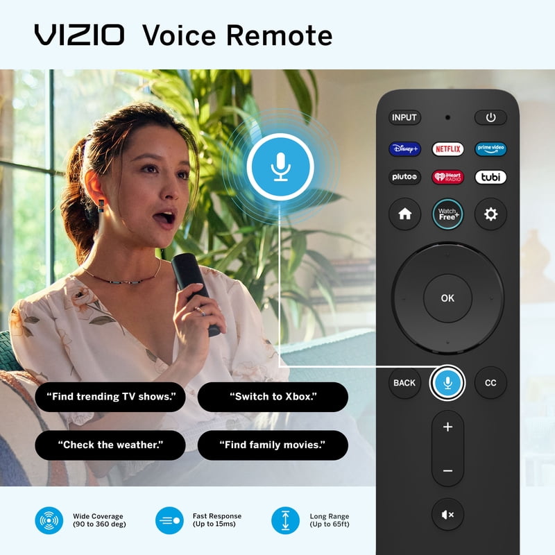 VIZIO 43" Class V-Series 4K UHD LED Smart TV V435-J01 display and camera view