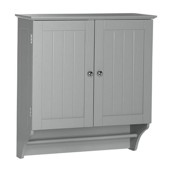 Ashland Collection Maison RiverRidge® Armoire murale à 2 portes, 23,82 po. (larg) x 25,44 po. (haut) x 8,86 po. (prof), gris