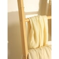 thumbnail image 3 of Minimalist Wood Blanket ladder - Boho Style Wall-leaning Display Towel Rack for Throw Quilt, Standing Ladder Shelf, Blanket Storage for Living Room, Bathroom, 3 of 13