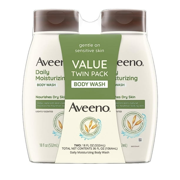 Gel de baño Aveeno, hidratante diario, 532 ml, piel seca y sensible