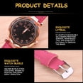 thumbnail image 6 of SDJMa Women's Slim Sleek Dress Watch - Modern Waterproof Round Tone Case with Mesh Band,Ladies Casual Quartz Watch Sky Twinkling Dial Leather Strap Watch,Gift for Women,Wife,Daughter,Friend, 6 of 8