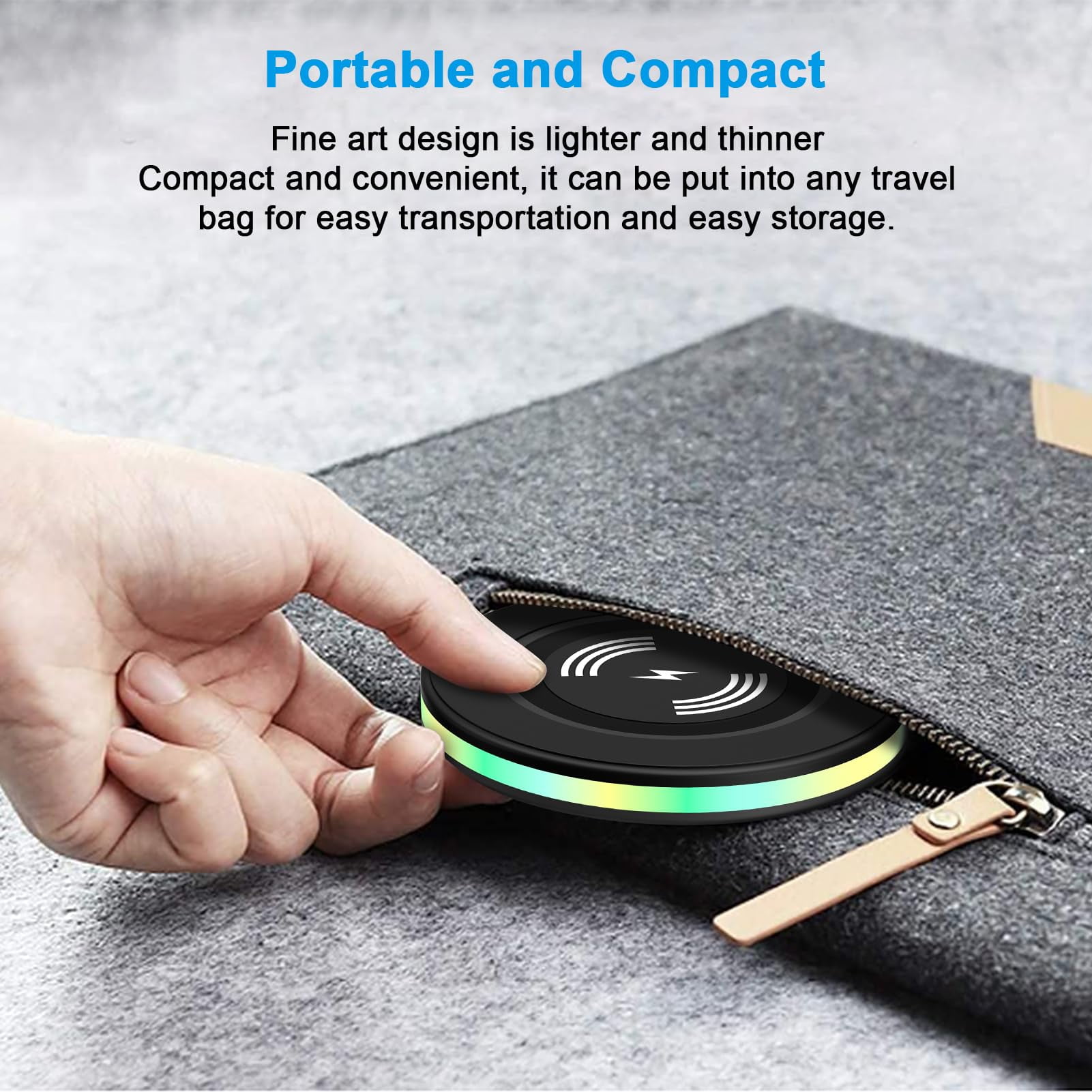 ABCPOW 2PACK 15W Fast Wireless Charger Samsung Android Fast Charging Pad Wireless Charger Mat Wireless Charger Station Compatible for iPhone 17 16 15 14 Samsung Galaxy S24 S23 S22 S21