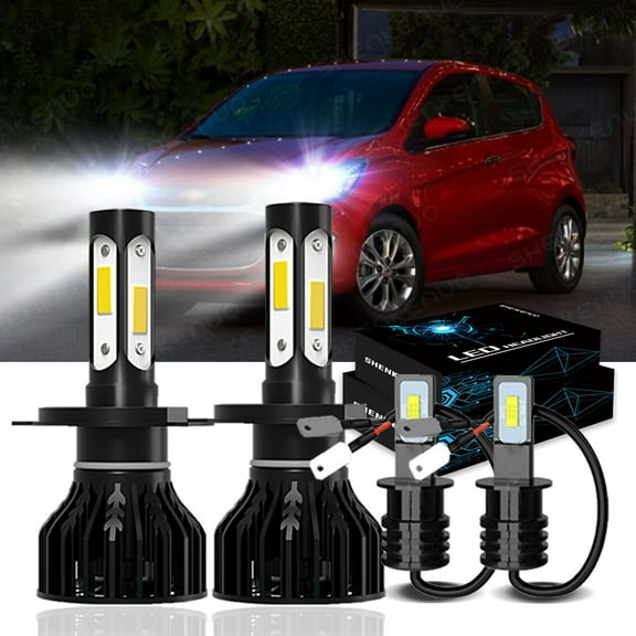 9003 H4 LED High/Low Beam Headlight Bulbs for 1999-2003 Chevrolet Pickup H3 Fog light Bulbs