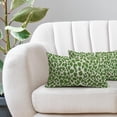 thumbnail image 3 of Green Cheetah Lumbar Throw Pillow Covers 12X20 Inch Set of 2 Leopard Rectangular Pillow Cases Animal Wildlife Pillow Cover with Zipper Home Decor For Sofa Couch Housewarming Gift Bed Porch Outdoor, 3 of 6
