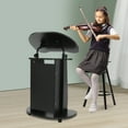 thumbnail image 6 of Miumaeov Mobile Podium Stand with Height Adjustable Portable Standing Laptop Cart Lecterns Pulpits for Concert Church Classroom, 6 of 14