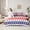 Blue Red, variant on Feelyou Cartoon Star Print Bedding Comforter Set 7 Pieces for Kids, Texas Stars Full Bedding Set, Red Blue Stripes Geometric Reversible Fitted Sheet Flat Sheet, Lightweight Room Decor