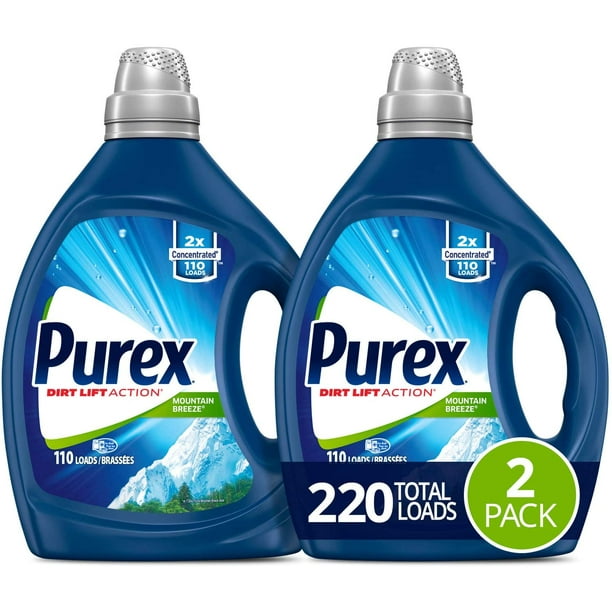 Purex Liquid Laundry Detergent, Mountain Breeze, 2X Concentrated