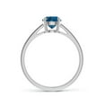 thumbnail image 2 of ANGARA Natural Prong-Set Round London Blue Topaz Solitaire Ring in 925 Sterling Silver for Women (Size-6mm) | November Birthstone, Anniversary, Jewelry Gift for Women | Natural London Blue Topaz Ring, 2 of 10