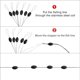 thumbnail image 4 of Tope de cuentas de flotador de goma para pesca, 6 en 1, color negro, 4 of 6