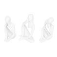 thumbnail image 3 of Estatua de 3 piezas Thinker Bling Bling resina blanca, 3 of 12