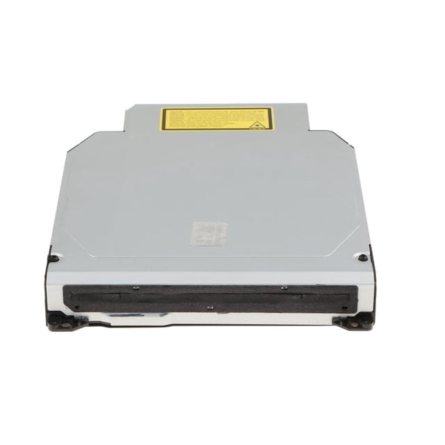 bluray drive para ps3 s slim repair - unidad de disco blu-ray kem-450daa 160gb (cech-3001/2501 a / b) vista frontal centrada de la bandeja en carcasa metálica plateada, dimensiones 180×145 mm y etiqueta amarilla en la tapa. Reemplazo compatible con PS3 Slim CECH-3001/2501 A/B para errores de lectura y cargas lentas; requiere montaje con la placa de circuito y se recomienda instalación profesional.
