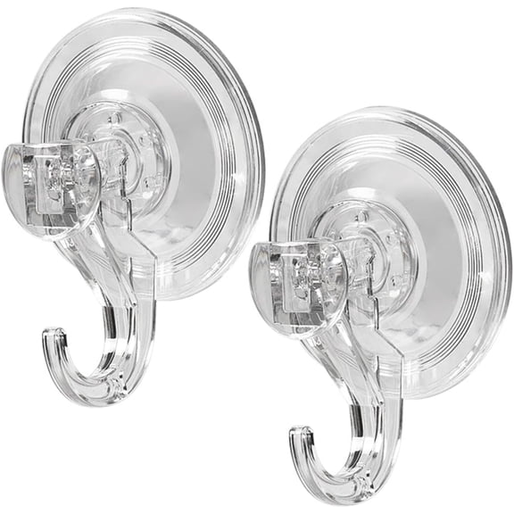 Strong Suction Cup Hooks, Clear Vacuum Suction Hooks Lightweight Storage Hook for Bathroom Kitchen Living Room