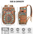 thumbnail image 4 of Cooler Backpack Mandala Ethnic Zen Pattern, Leak Proof Lunch Backpack, Tribal Abstract Floral Design Bag for Outdoor Beach Camping, 4 of 6