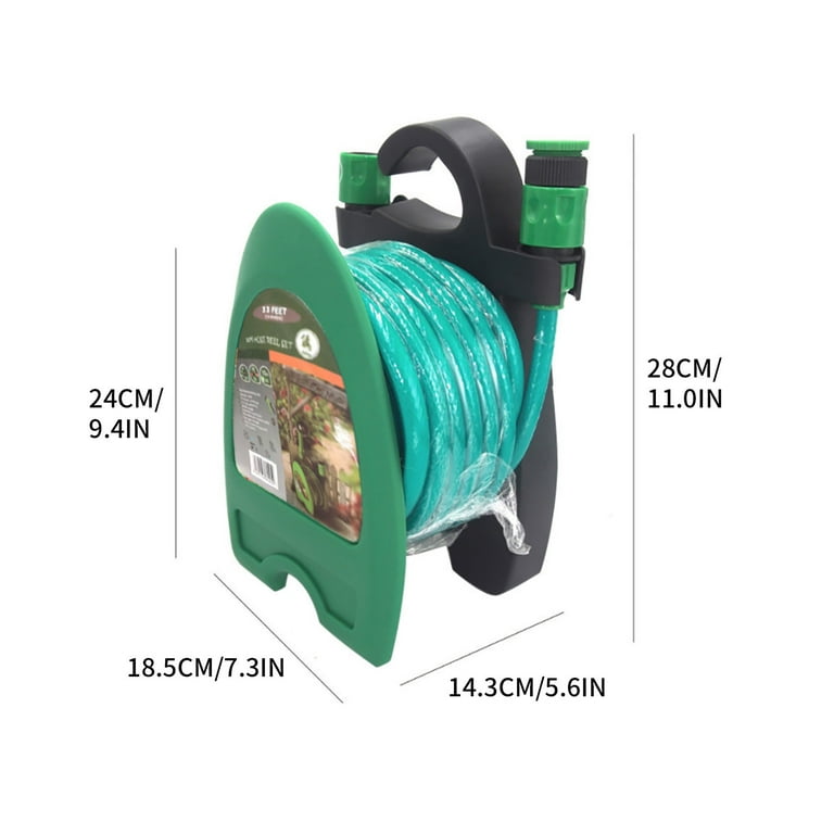 Bentism Hose Reel Cart with Wheels, Metal Hose Reel Holds 175 Feet of 5/8 Hose Capacity Heavy Duty Outdoor Water Planting Truck for Yard, Garden
