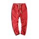 thumbnail image 2 of Pantalones largos de algodón para hombre, con cordón ajustable, informales, de color liso, lavados, de pierna recta, para exteriores, de algodón, 2 of 5