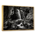 thumbnail image 2 of Designart "Scenic Cliff Waterfall II" Waterfall Floater Framed Wall Decor, 2 of 5