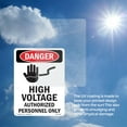 thumbnail image 6 of High Voltage Authorized OSHA Danger Rigid Plastic Sign 14 Inch x 10 Inch - 5 Pack, 6 of 8