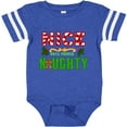 thumbnail image 3 of Inktastic Nice Until Proven Naughty with Holly and Gingerbread Man Boys or Girls Baby Bodysuit, 3 of 5