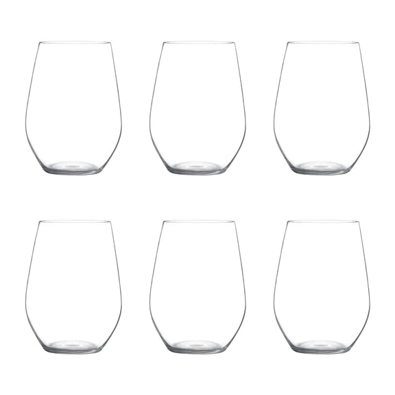 10 Chef & Sommelier Stemless Wine Glasses Set, 16.75 oz. - Lead-free, durable, crystal, glassware - Clear