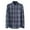 Dark Blue, variant on Xzbqbs Men's Flannel Shirts Casual Button Down Plaid Shirt Long Sleeve Shacket Fashion Lightweight Shirts for Men with Pocket