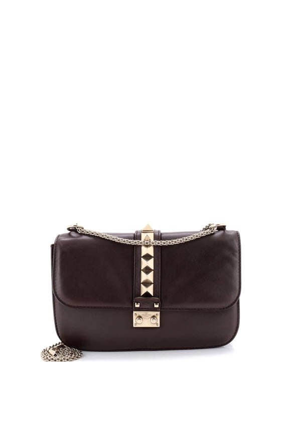 Pre-Owned Glam Lock Shoulder Bag Leather Medium By Rebag