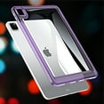 thumbnail image 2 of Hybrid Back Case for iPad Pro 12.9 2021,Slim&Light, - Ultra Slim Clear Transparent Rugged Back Cover with Shockproof Resistant Flexible Soft Transparent TPU Bumper,Deeppurple, 2 of 7