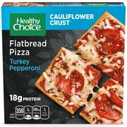 Healthy Choice Turkey Pepperoni Flatbread Frozen Pizza, 6 oz (Frozen)