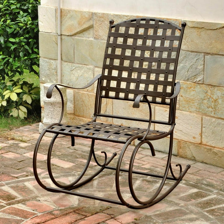 International Caravan Santa Fe Iron Nailhead Rocker International Caravan Santa Fe Iron Nailhead Rocker