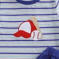 thumbnail image 6 of TOWED22 Baby Boy Summer Outfits 2 Pieces Crewneck Short Sleeve Tee Cartoon Graphic Casual Drawstring Shorts Clothes(Blue,2-3 Y), 6 of 6