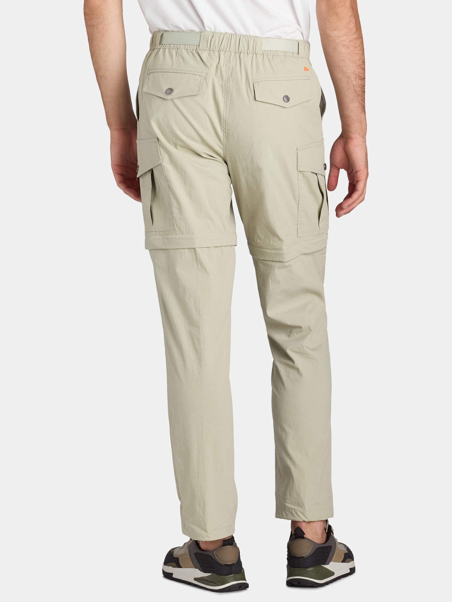 Ozark Trail Men's and Big Men's Zip Off Convertible Cargo Pants, Sizes 30-46
