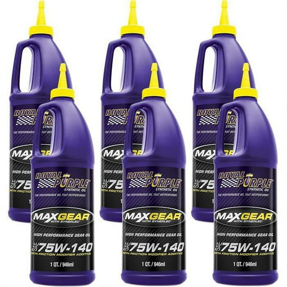 Royal Purple Max Gear 75W140 Gear Oil, 6 Quarts