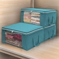 thumbnail image 2 of Bolsa de almacenamiento de ropa Laklulu, caja de almacenamiento de ropa debajo de la cama, acabado de ropa de tela, para guardar edredones, ropa, ropa de cama, impermeable, 48 x 35 x 20 cm, paquete, 2 of 5