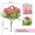 thumbnail image 2 of 5 Bundles Artificial Silk Lily Flowers Fake Lilies Floral Faux Bouquet for Wedding DIY Decoration Indoor Outdoor Vase Table Centerpieces Kitchen Party Porch Arrangement (Pink), 2 of 5