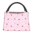 thumbnail image 1 of Fotbe Hand Drawn Strawberry Bolsa Térmica Portátil con Estampado, Bolsa de Entrega de Alimentos Aislada, Bolsa Reutilizable de Gran Capacidad para Comidas y Supermercado, 1 of 6