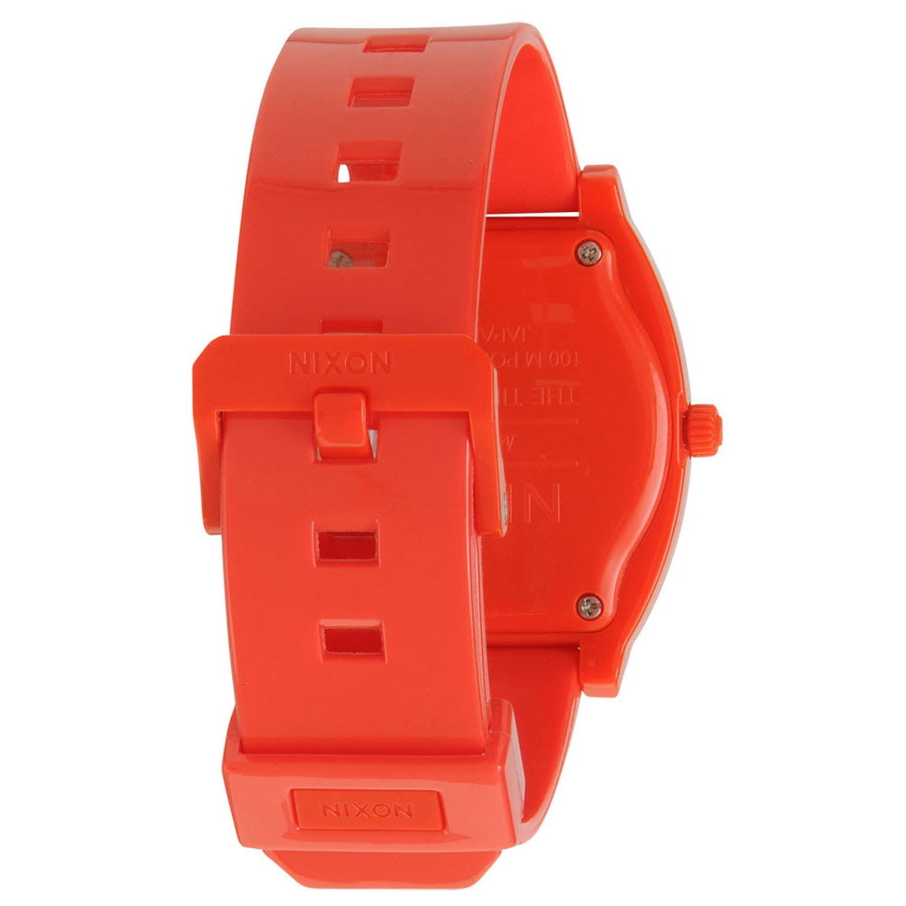 Nixon Men's A119200 The Time Teller P Red Dial Red Plastic Strap