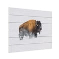 thumbnail image 2 of Debbie Hunt 'Bison In The Snow' Wood Slat Art 18x22, 2 of 5