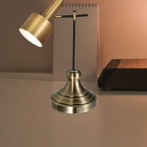 RENACLIPY Basic Golden Metal Round Lamp Base for Home Decor and Lighting Projects, 1 Pack