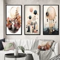 thumbnail image 1 of Designart "Boho Dreams Rose Gold Abstract Landscape" Abstract Landscape Framed Wall Art Set Of 3 - Pink Abstract Landscapes Frame Canvas Set For Living Room Decor, 1 of 6