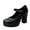 Black, variant on Vedolay Women's High Heels Women Block High Heel Round Toe Pumps T-Strap Buckle Office Dress Shoes,Black 37