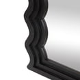 thumbnail image 5 of DecMode 28" x 51" Black Handmade Wavy Wall Mirror with Dimensional Carved Frame, 5 of 9