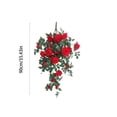 thumbnail image 3 of Flores colgantes de cesta de rosas artificiales para decoración tanto en exteriores como en interiores con enredaderas artificiales Arreglo floral de seda sin mantenimiento, 3 of 6