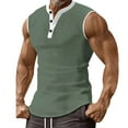 thumbnail image 2 of Men's Tank Tops Summer Men's Solid Color Fashionable Sports Sleeveless Top Casual Men's Sleeveless Round Neck Top, 2 of 3