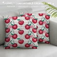 thumbnail image 3 of Chilfamy Girly Cherry Pillow Covers Pink Grid Lines Cute Fruits Stripes Decorative Pillow Covers for Kids Sweetheart Geometric Lovely Throw Pillow Covers for Living Room Couch Sofa,Multi-Size, 3 of 5