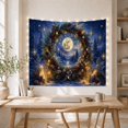thumbnail image 5 of Winter Forest Wreath with Full Moon and Candles, Serene Magical Fantasy Scene for Nature Lovers, Night Sky Decor, Christmas Gift Tapestry Wall Hanging for Bedroom, Living Room and Dorm, 5 of 7