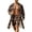 Yellow, variant on Men Stripe Print Robe Set Open Front Long Sleeve Bathrobe Short Pant Sleepwear