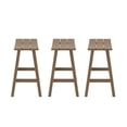 thumbnail image 4 of Costaelm 24" Poly Outdoor Patio Counter Stool (Set of 3), Weathered Wood, 4 of 6