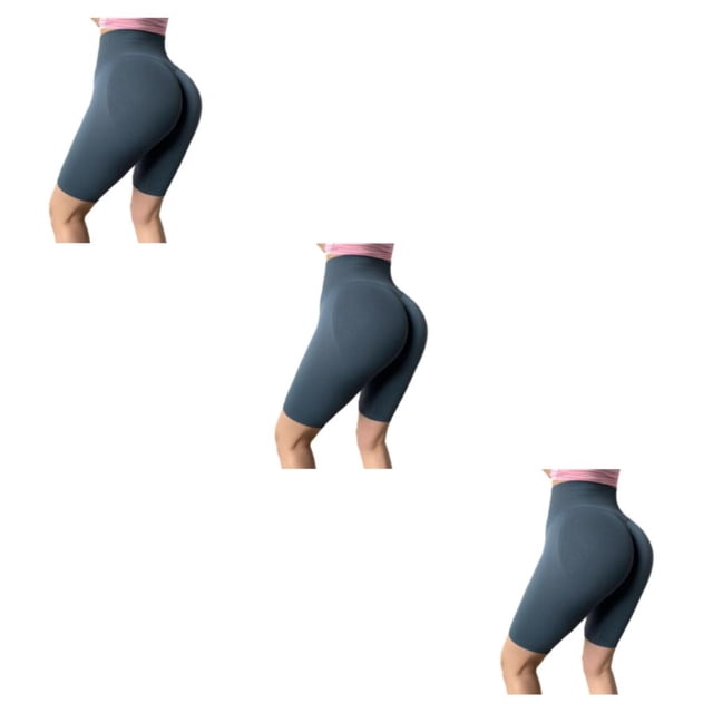 Qarigey Gimnasio en casa Mujeres Poliéster Yoga Pantalones cortos Entrenamiento Fitness Cintura alta Levantamiento de glúteos Deportes Type1 NO1