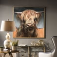 thumbnail image 4 of Cuadro de vaca de las tierras altas de una pieza impreso en lienzo, carteles de animales, imagen artística de pared para sala de estar, decoración moderna del hogar sin marco, 4 of 5