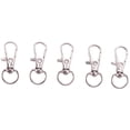 thumbnail image 4 of 100Pcs Metal Lobster Trigger Swivel Clasp Hooks Clip Buckle Jewellery Making Arts Crafts Key Ring Keychain 35mm, 4 of 8